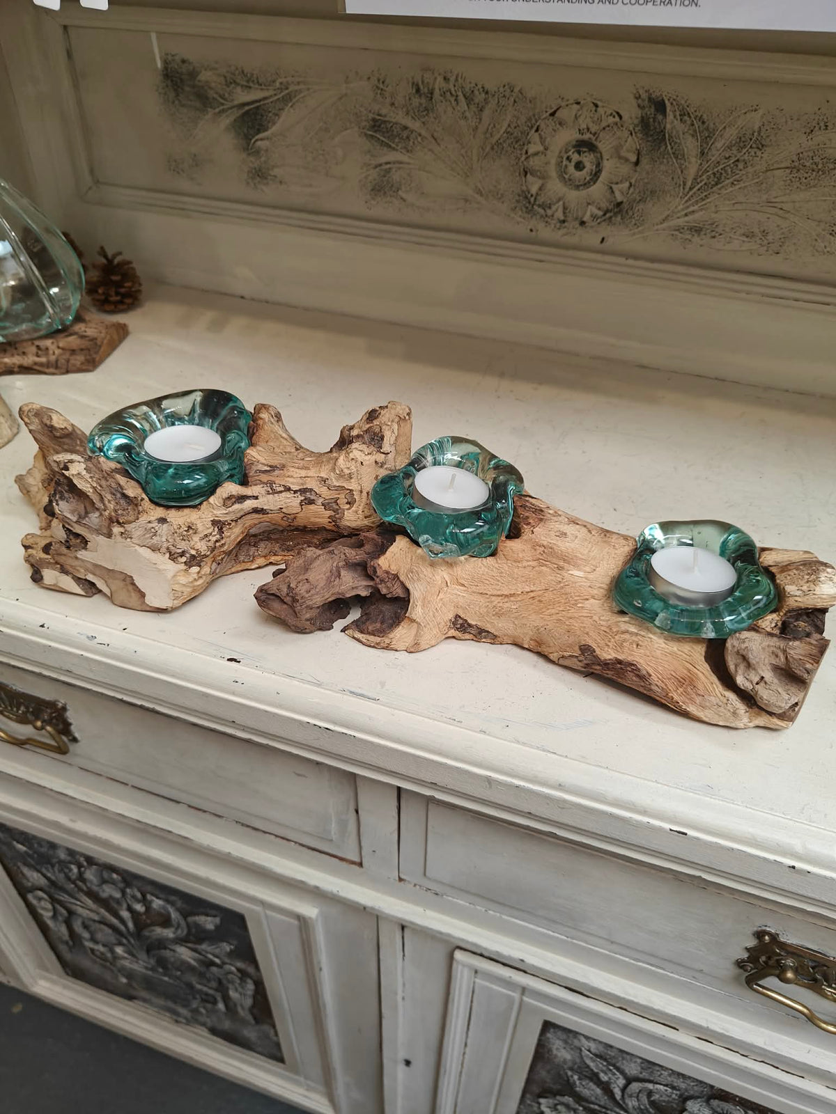 Molten Glass Tealight Holder - Triple
