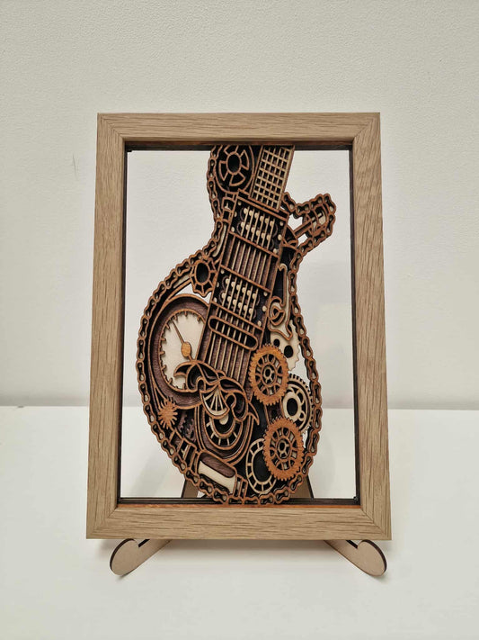 Multi-Layered Guitar Wall Art