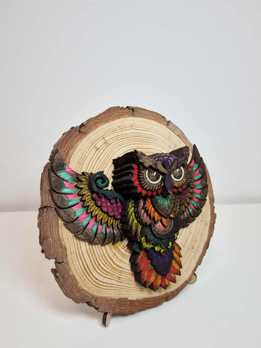 Multi Layered Owl Wall Art