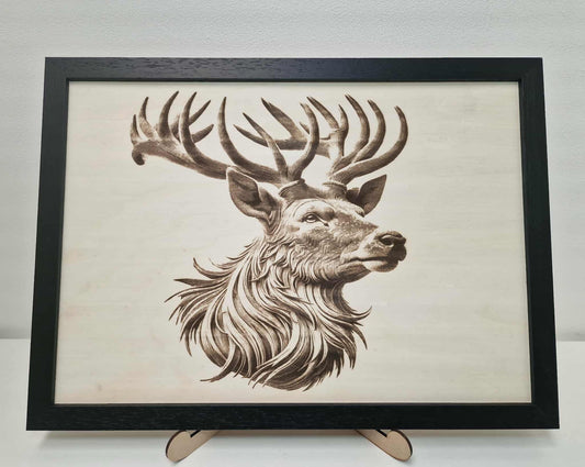 Deer Engraved Wall Art