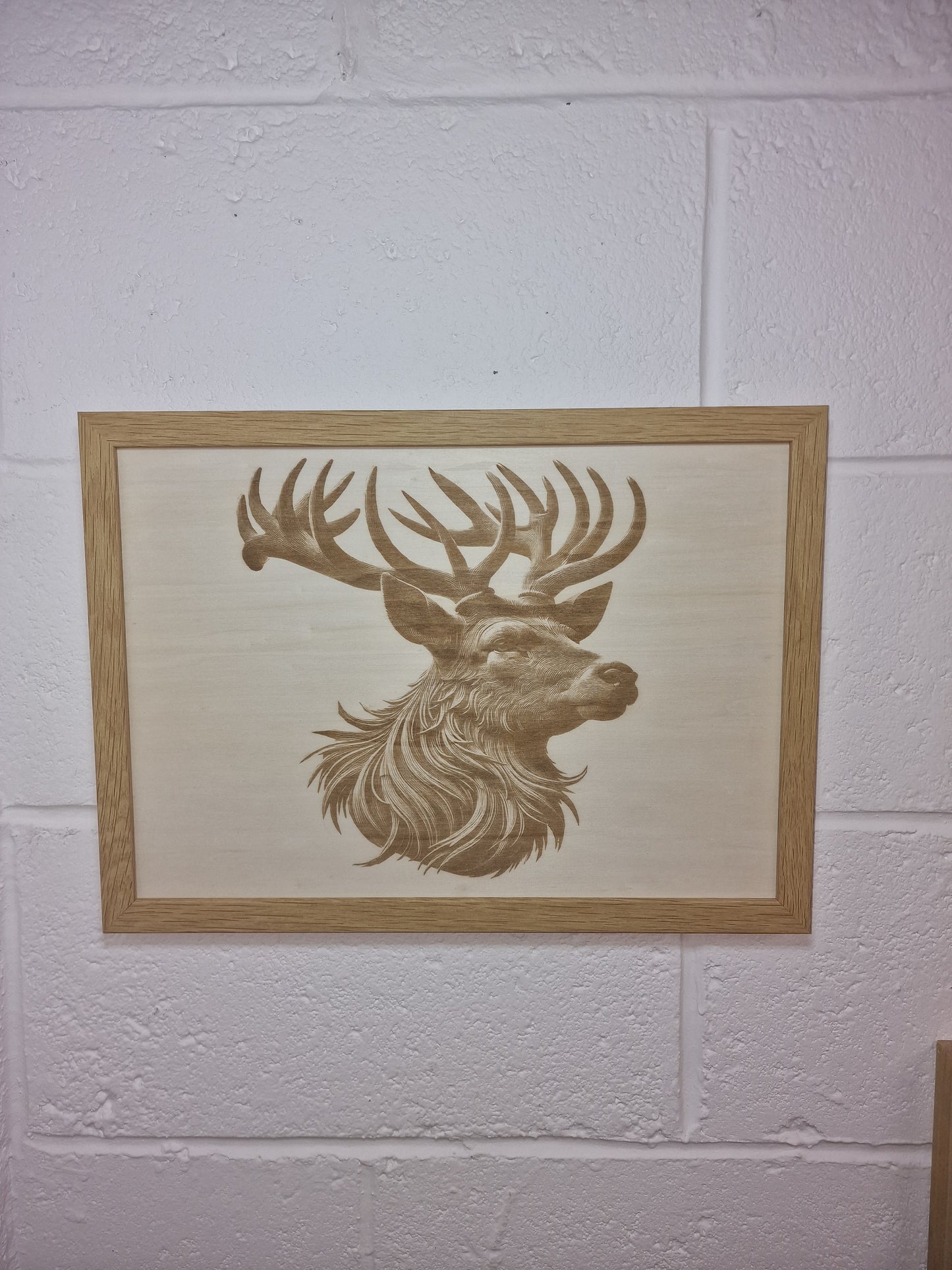 Deer Engraved Wall Art