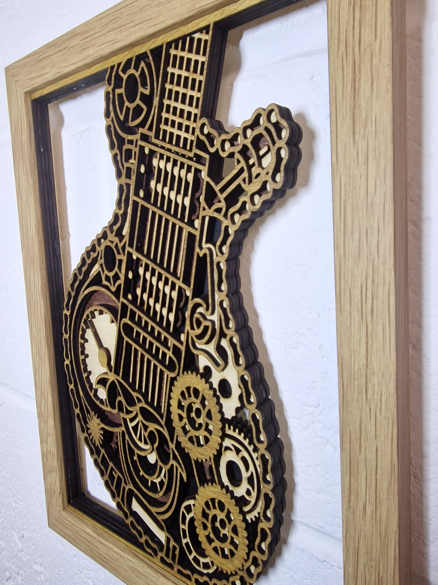 Multi-Layered Guitar Wall Art