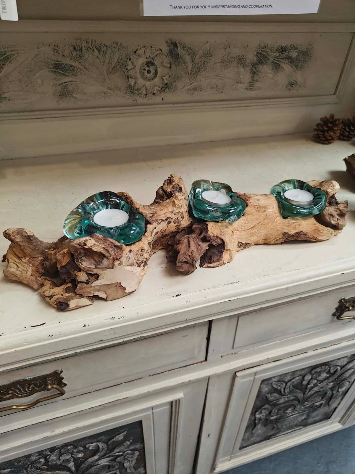 Molten Glass Tealight Holder - Triple