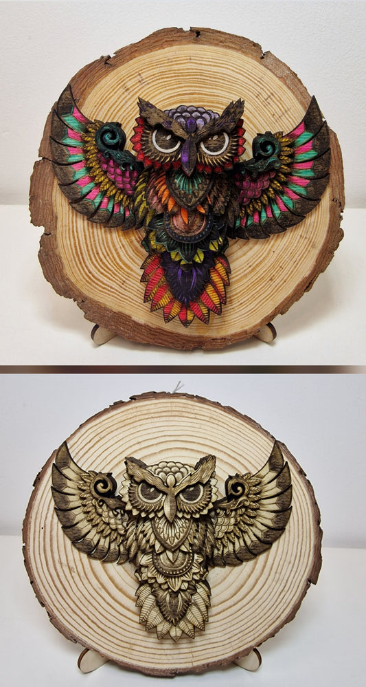 Multi Layered Owl Wall Art