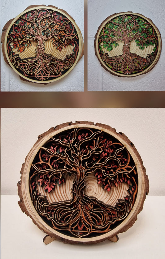 Multilayered Tree of Life on Natural Log Slice